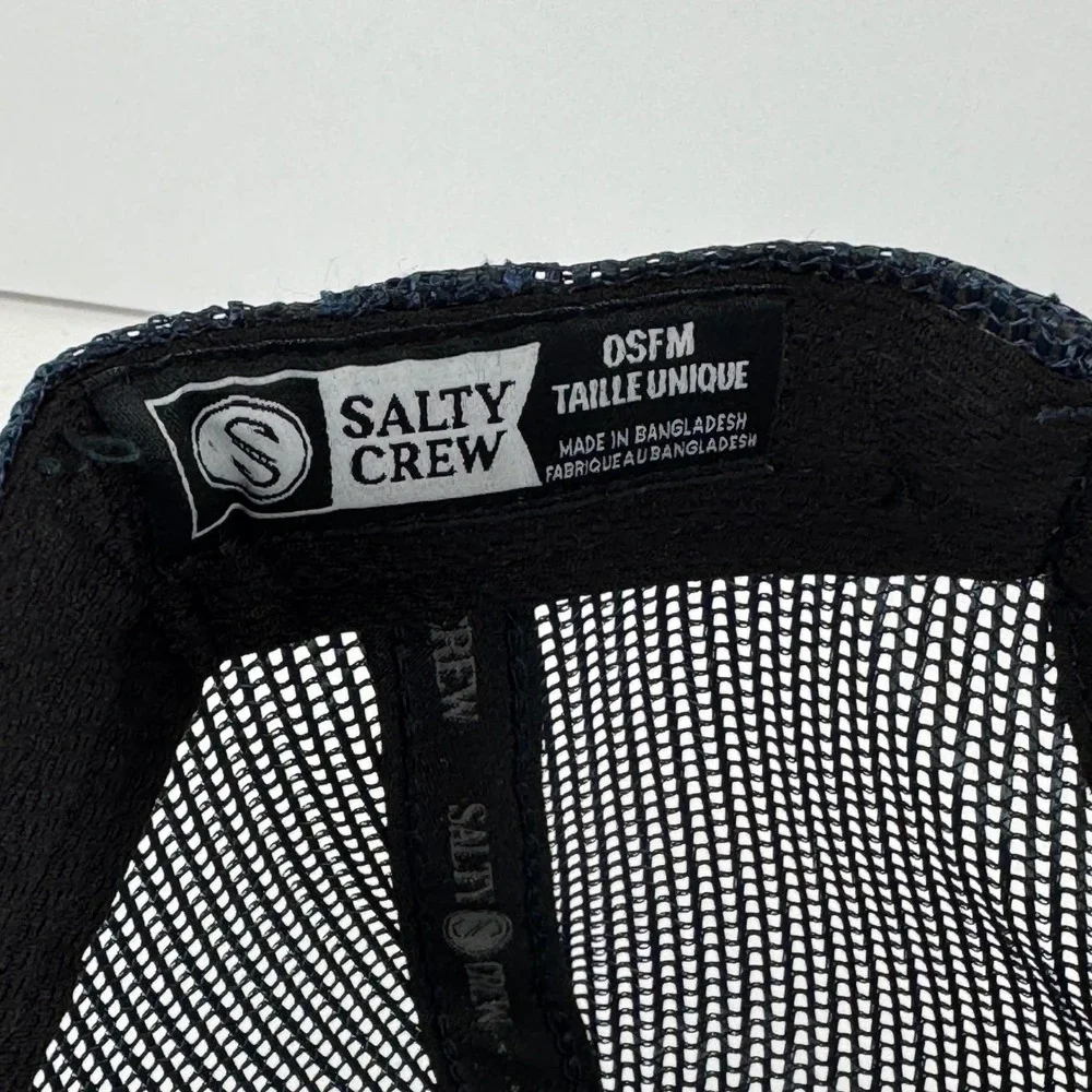 Salty Crew trucker hat purple‎ navy mesh embroidered logo adjustable snapback